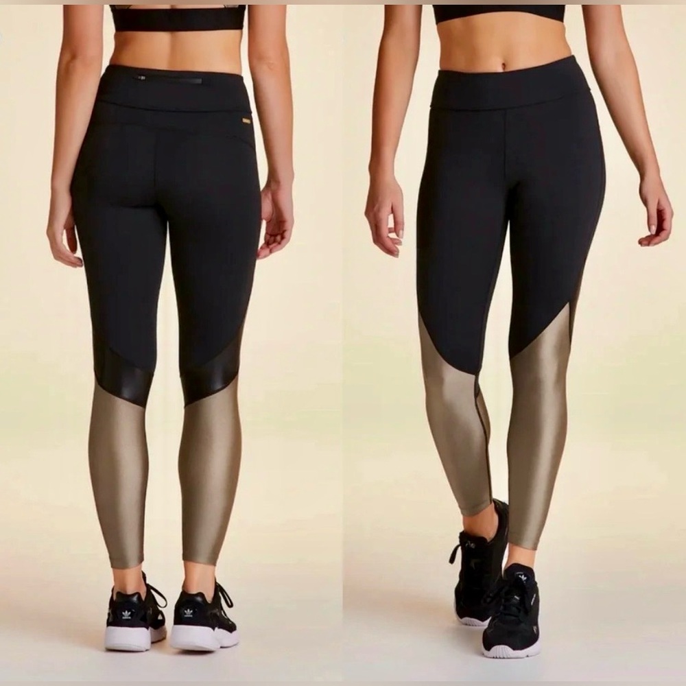 ***NWT*** Alala Black and Gold Women's Luxury Leggings- Size Medium